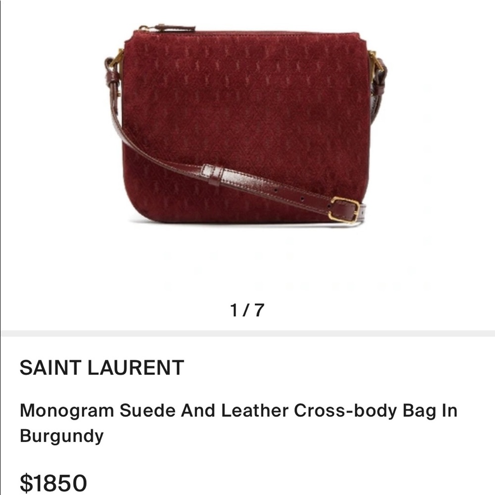 Saint Laurent Monogram Suede Cross-body